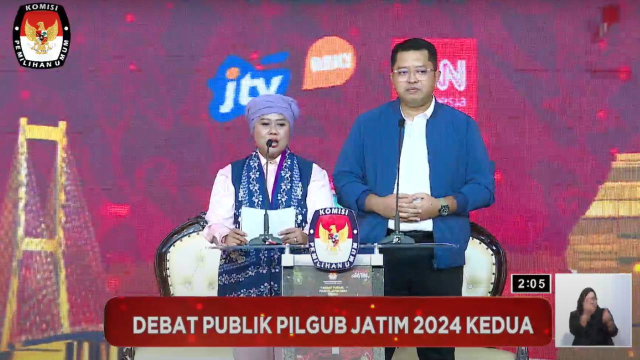 Debat Pilgub Jatim 2024: Luluk-Lukmanul Tawarkan Solusi Berantas Orang Dalam